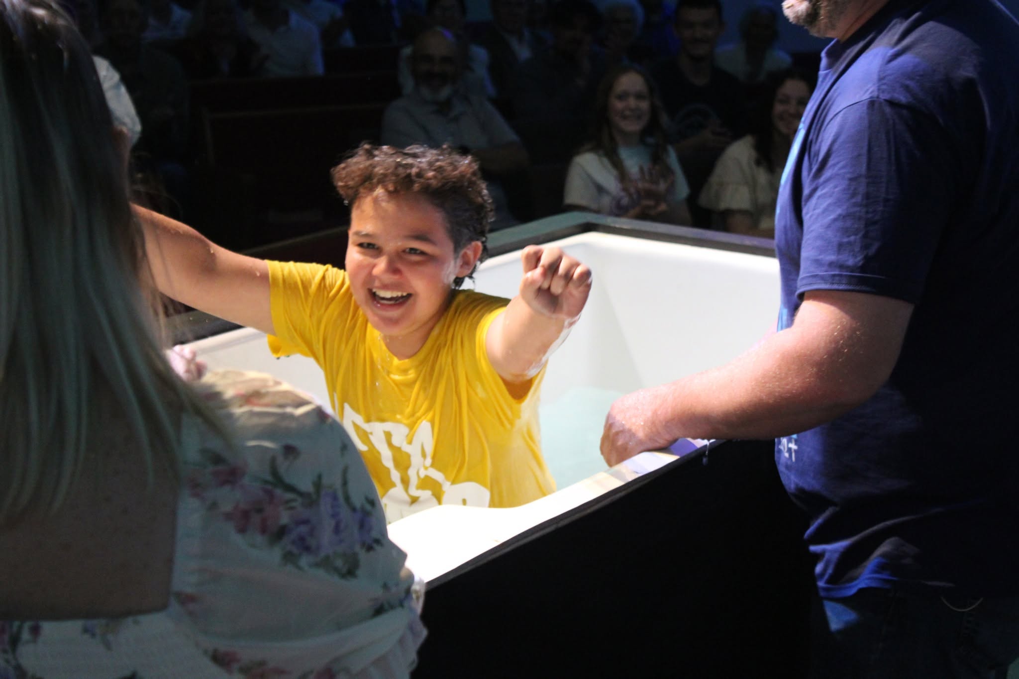 Celebrating a baptism at The Assembly