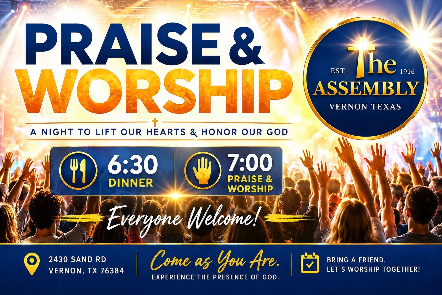 Praise & Worship event at The Assembly Vernon
